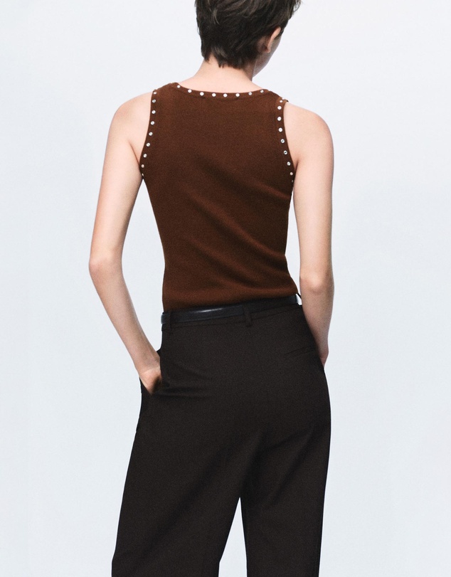 M.N.G - Studded Knit Top