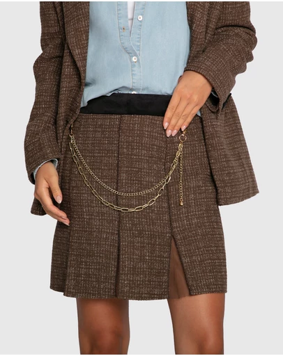 Belle & Bloom - Set Me Free Tweed Skirt