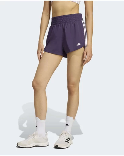 adidas Performance - Pacer Training 3-Stripes Woven High-Rise Shorts Womens