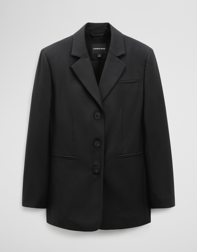 Country Road - Wool Blend Tailored Blazer