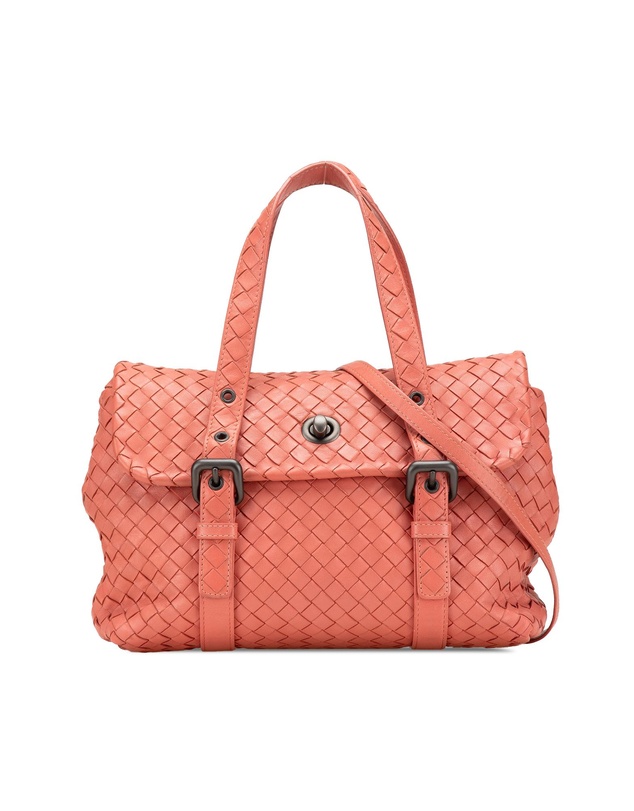 Pre-Loved by Azura Reborn - Pre-Loved Leather Intrecciato Flap Satchel