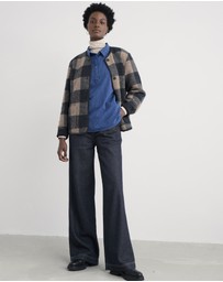 Seasalt - Seasalt Cornwall Navy Merywen Checked Jacket