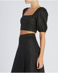 Amelius - Violetta Linen Crop Top