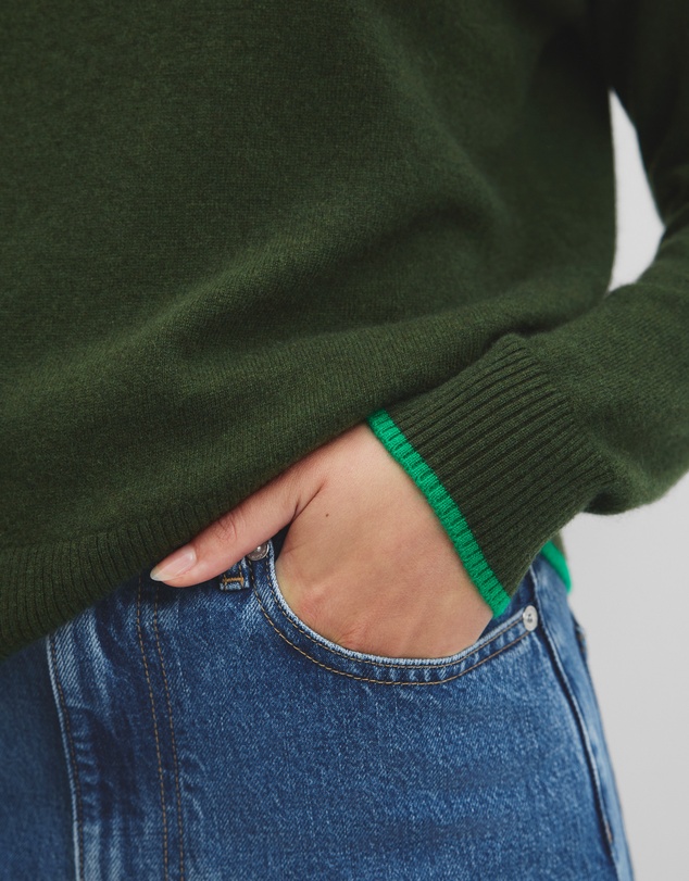 Country Road - Tipped Crew Neck Knit