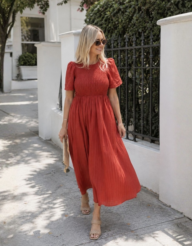 Esther & Co - Iolana Dress - Rust