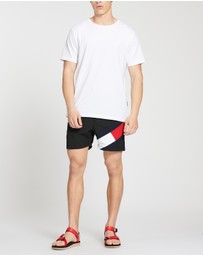 Tommy Hilfiger - Colour Blocked Slim Fit Mid Length Drawstring Swim Shorts