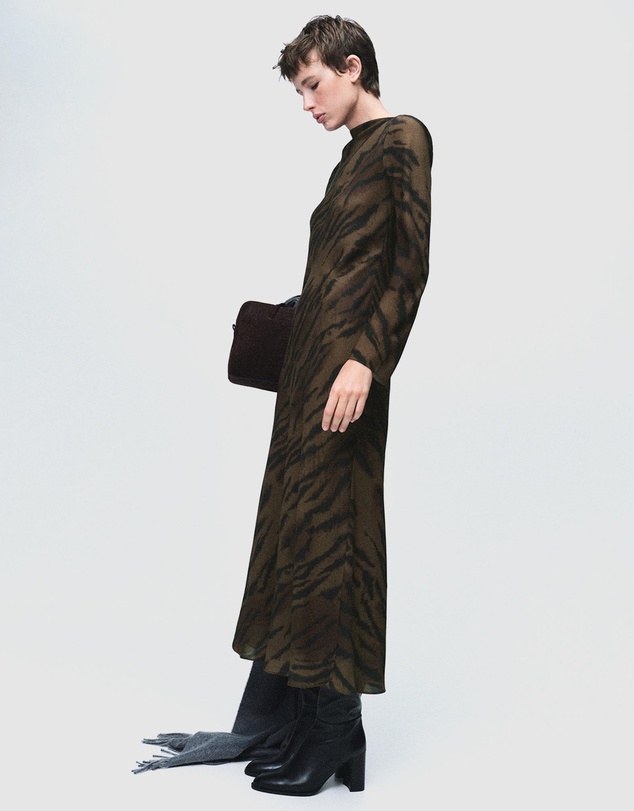 M.N.G - Satin Animal-Print Dress