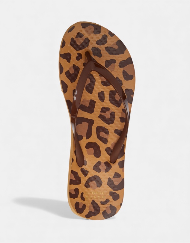 Vionic - Noosa Print Toe Post Sandal - Leopard Brown