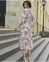 Sosandar - WOW Print Ruched Front Shirt Dress