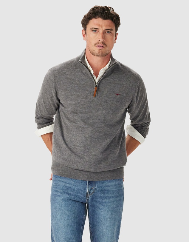 R.M.Williams - Ernest 1/4 Zip Merino Knit