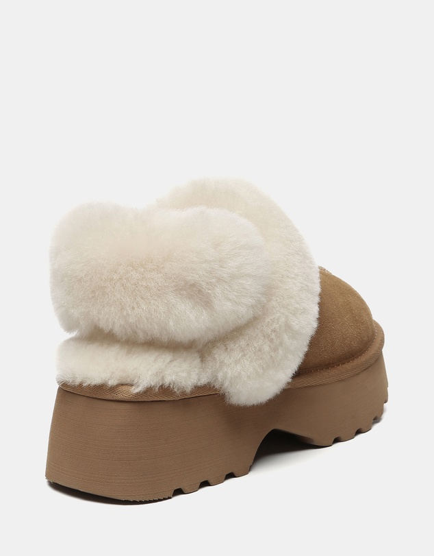 EVERAU - Australian Shepherd Ugg Muna Platform Cow Suede Upper House Shoes