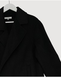 Revibe - Repaired AERE Chloe Double Faced Wool Blend Coat - AU 10