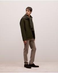 Trenery - Double Faced Wool Chore Jacket in Deep Forest