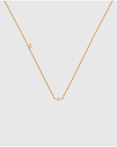 YCL  - Petite Initial Necklace F
