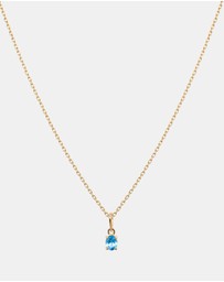 Luna Rae - Solid Gold - Topaz Necklace