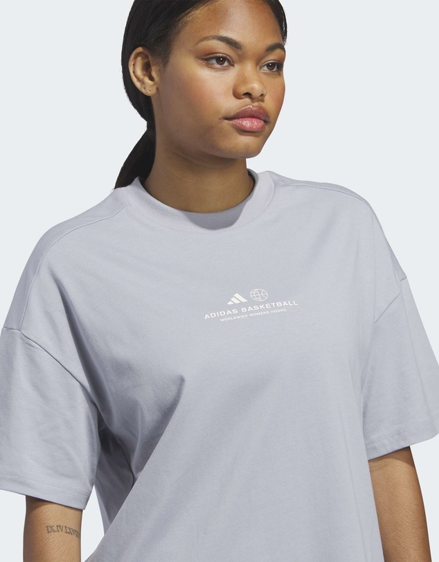 adidas Performance - ADIDAS WORLD WIDE HOOPS GRAPHIC TEE Womens