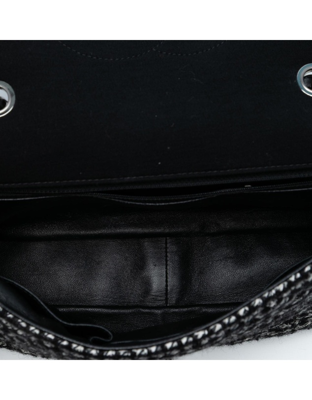 Pre-Loved by Azura Reborn - Pre-Loved Jumbo CC Quilted Jersey and Tweed Chain Flap