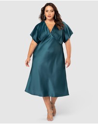 Pink Dusk by Curve Project - Wanting More Midi Dress