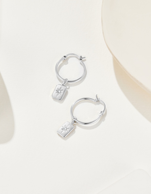 Mestige - True North Earrings - Silver Plated
