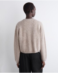 COS - Brushed-Cashmere Crew-Neck Cardigan