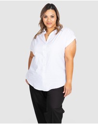 Love Your Wardrobe - Nikki Ruched Extended Sleeve Shirt