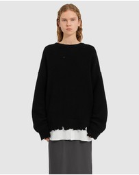 MM6 Maison Margiela - Distressed Hem Sweater