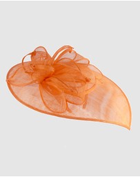 Max Alexander - Large Orange Sinamay Fascinator Hat
