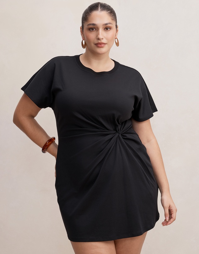Forever New Curve - Rose Curve T-Shirt Twist Mini Dress