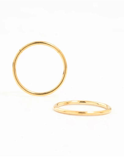 Lovisa - Gold Plated Surgical Steel Medium Sleeper Earrings 12 mm