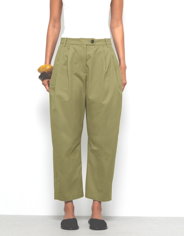 AERE - Sian Organic Cotton Barrel Leg Pants