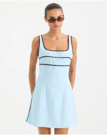 Calli - Maxime Contrast Bind Mini Dress