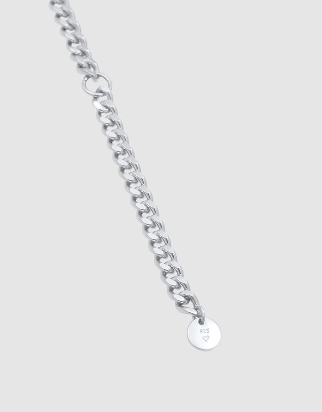 Elli Jewelry - Necklace Curb Y-Chain Layerlook Adjustable in 925 Sterling Silver