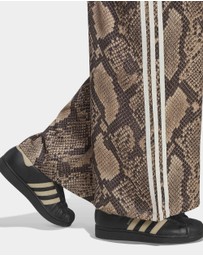 adidas Originals - SATIN SNAKE PRINT WIDE LEG TRACK PANTS Womens