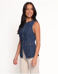 Petal & Pup - Nessa Denim Vest - Blue