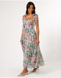 Petal & Pup - Floret Midi Dress - Blue Multi