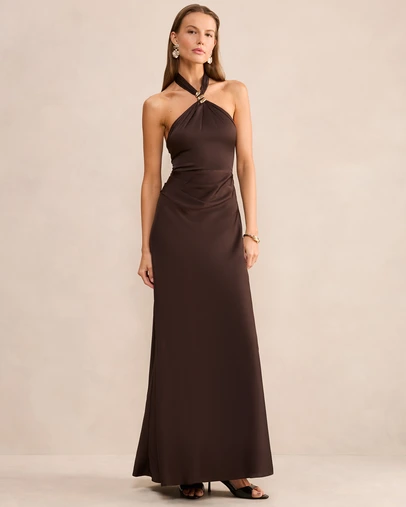 Forever New - Mariposa Halter Neck Maxi Dress