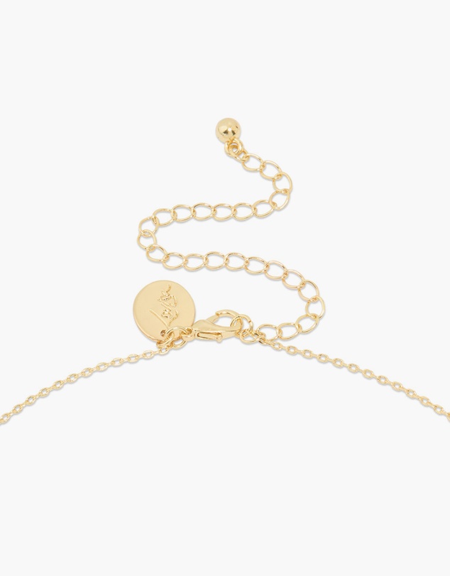 Lovisa - Gold Plated Cubic Zirconia Floral Teardrop Necklace
