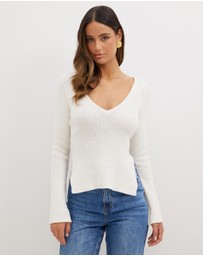 Dazie - Twinkle Tie Back Knit Top