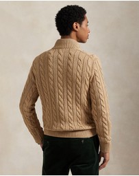 Polo Ralph Lauren - Cable-Knit Cotton Quarter-Zip Sweater