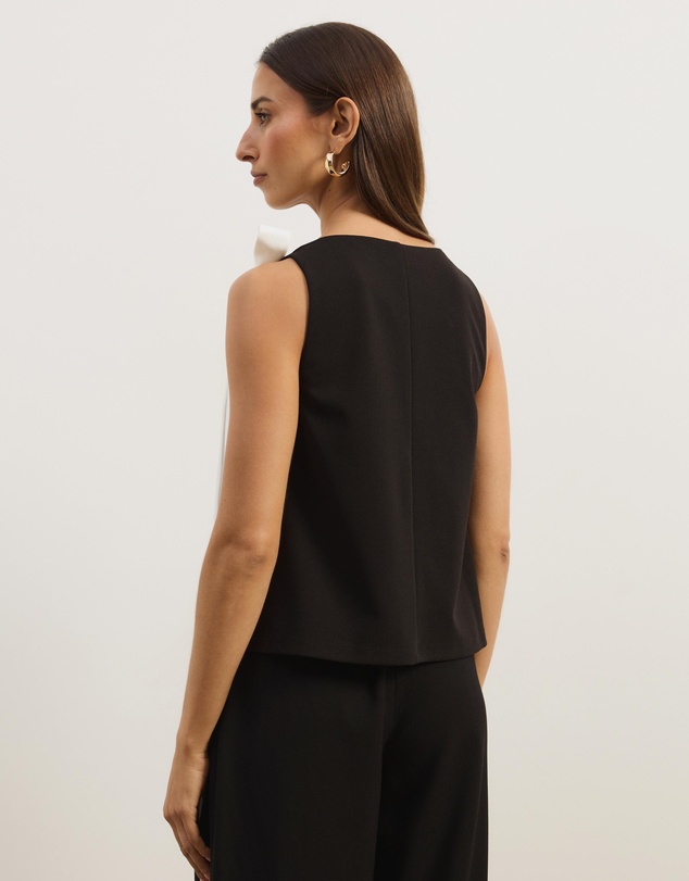 Atmos&Here - Lunet Statement Bow V-Neck Top