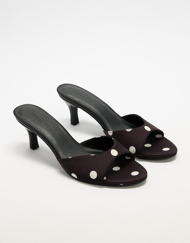 Atmos&Here - Rosie Peep Toe Satin Heels