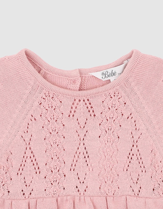 Bebe by Minihaha - Fern Organic Pointelle Knitted Bodysuit - Babies