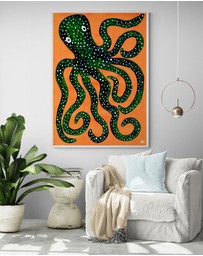 Inka Arthouse - Green Octopus by Nancy McKie