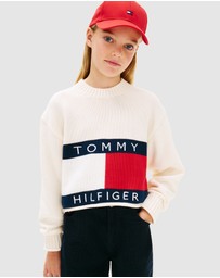Tommy Hilfiger - Heritage Flag Rib-Knit Relaxed Jumper - Teens