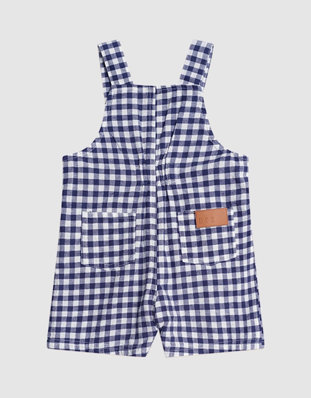 Huxbaby - Check Short Overalls - Babies