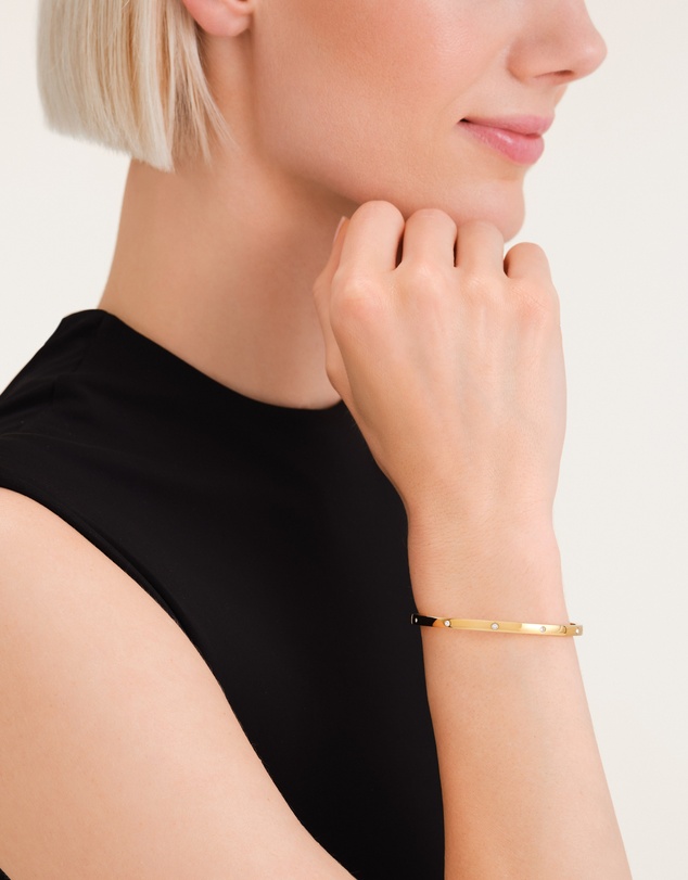 Rosefield - Crystal Gold-Tone Bangle
