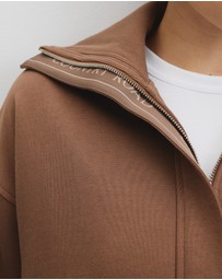 Country Road - Australian Cotton Zip Neck Placket Sweat