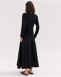 Cloth & Co. - The Poplin Maxi Skirt Black
