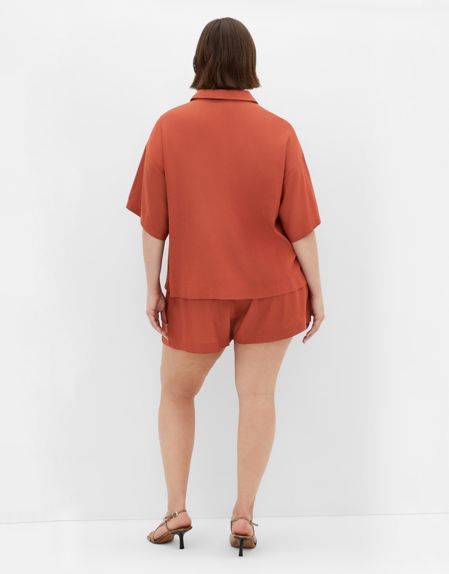 City Chic - Plus size Lyana Shirt - clay