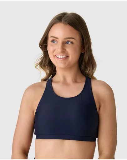 Modest Mermaid - Midnight Breeze Bikini crop top